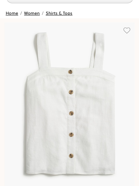 J. Crew Tops - JCREW Button-Front Linen Blend Tank